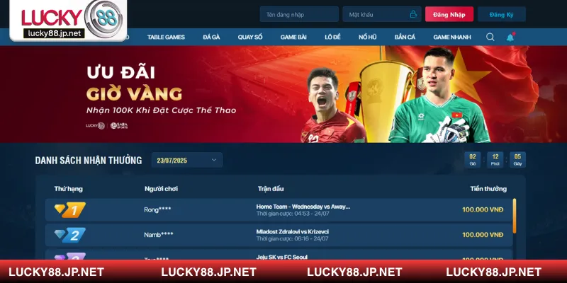 Luôn có những ưu đãi riêng biệt cho sảnh Thể Thao LUCKY88